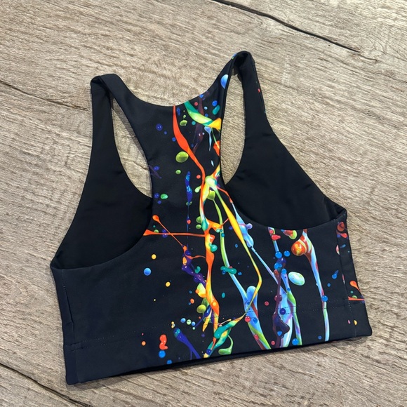 Terez Splatter Paint Reversible Sports Bra. - Picture 9 of 11